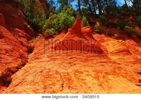 Dawnych Quarys w Roussillon Prowansja