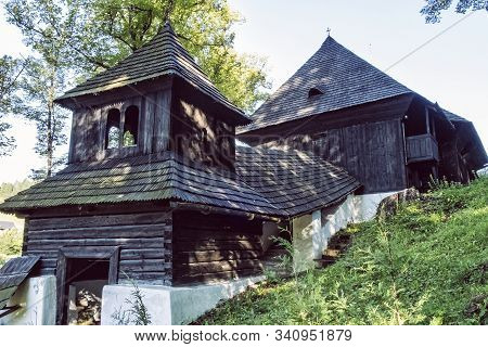 Wooden Articular Church Of Lestiny, Slovak Republic. Architectural Theme. Travel Destination.