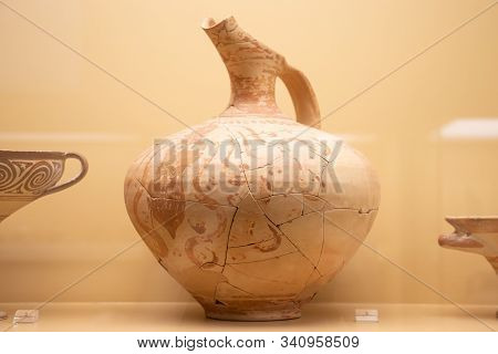 Beaked Jug Ewer Decorated With Octopus From Ancient Greece Athens