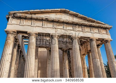 The Temple Of Hephaestus Or Hephaisteion Or Earlier As The Theseion A Well-preserved Greek Temple. I