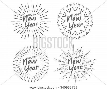 Happy New 2020 Year. Holiday Vector Illustration With Festive Typographic Composition.
