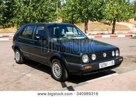 Ifrane, Morocco - September 28, 2019: Motor Car Volkswagen Golf In The Town Street.