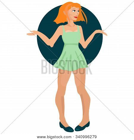 Girl Makes A Helpless Gesture, Misunderstanding And Disinterest