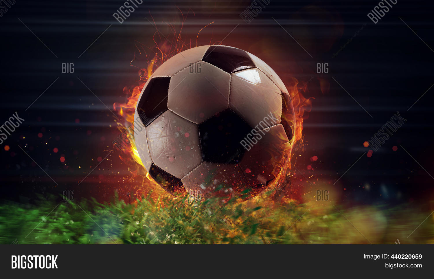 Soccer Ball Flame Goes Image & Photo (Free Trial) Bigstock