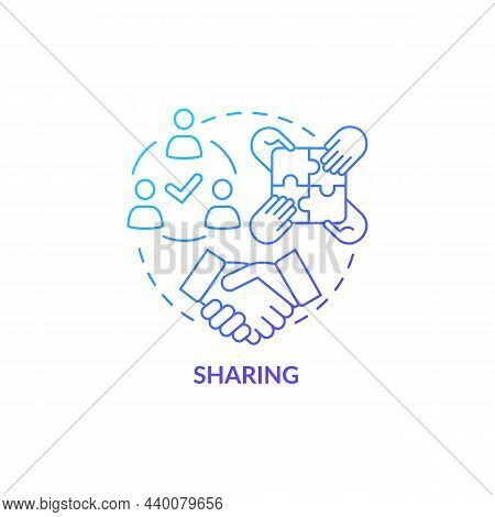 Sharing Concept Icon. Cooperate And Work In Team. Skillsharing And Partnership. Split Organizational