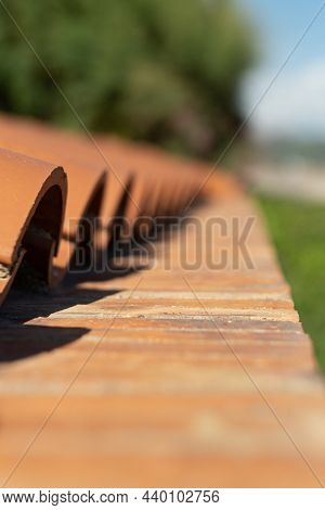 Bricklaying Isolated. Brick Wall, Building. Green Wall. Architecture.