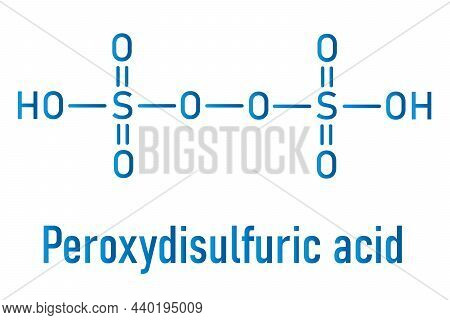 Peroxydisulfuric Acid Oxidizing Agent Molecule. Skeletal Formula.