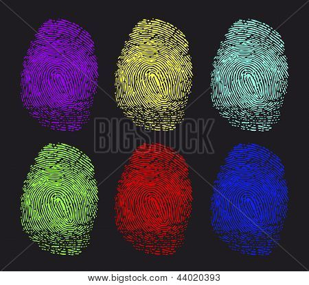 colored fingerprints