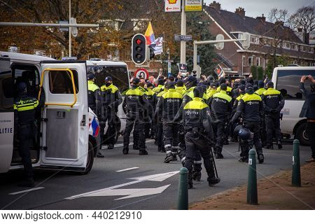 07 November 2021, Hague, Netherlands, Malieveld, Protest Against Government Measures For Preventing 