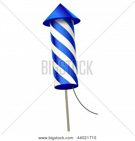 Fusée de feu d'artifice bleu