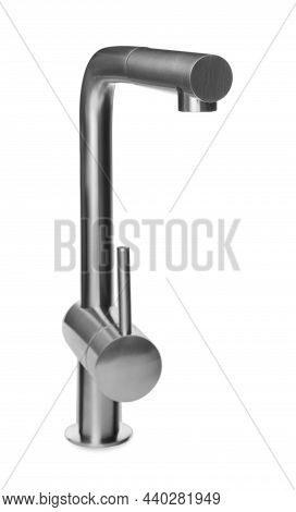 Modern Pull Out Kitchen Water Tap Isolated On White