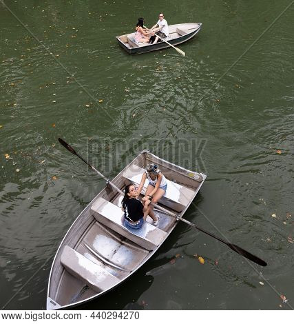 Boats On The Lake In Central Park