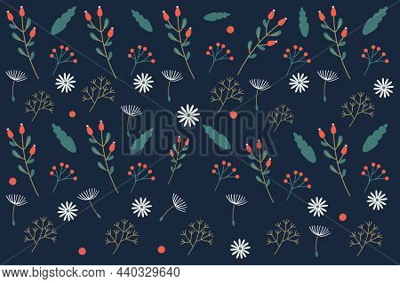 Vintage Natural Pattern Background For Holidays And Festive Season Vector Illustration