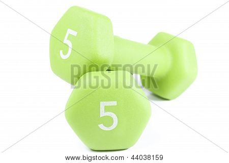 Two Weigths On White Background