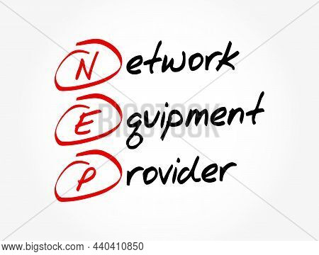 Nep - Network Equipment Provider Acronym, Technology Concept Background