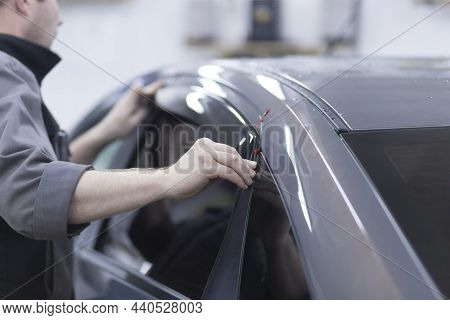 Deflectors For Side Windows Of The Car.car Accessory. Additional Equipment.