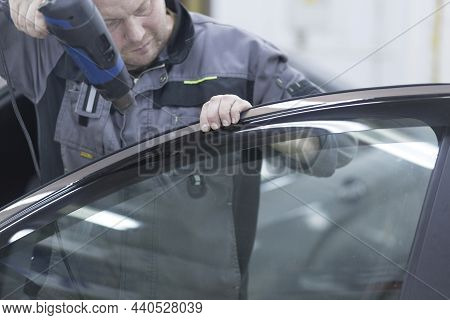 Deflectors For Side Windows Of The Car.car Accessory. Additional Equipment.
