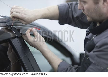 Deflectors For Side Windows Of The Car.car Accessory. Additional Equipment.