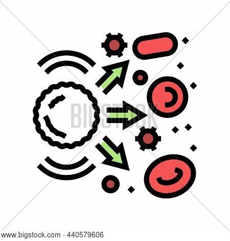 Hypersensitivity Blood Color Icon Vector. Hypersensitivity Blood Sign. Isolated Symbol Illustration