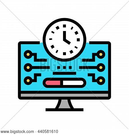 Shareware Upload Color Icon Vector. Shareware Upload Sign. Isolated Symbol Illustration