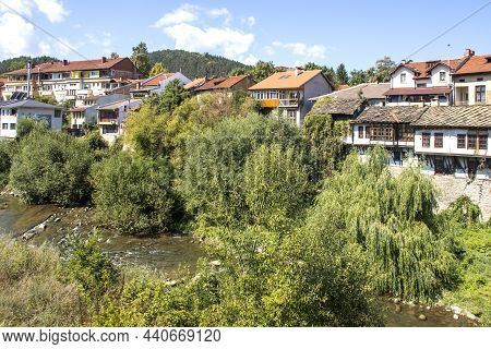 Panoramic View Of Center Of Town Of Troyan, Bulgaria