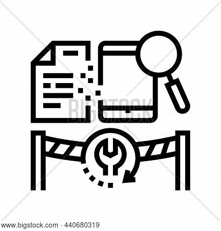 Computer Forensics Services Line Icon Vector. Computer Forensics Services Sign. Isolated Contour Sym
