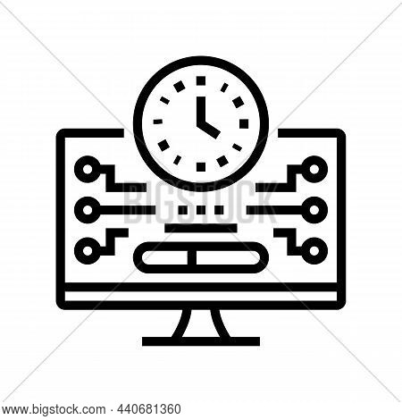 Shareware Upload Line Icon Vector. Shareware Upload Sign. Isolated Contour Symbol Black Illustration