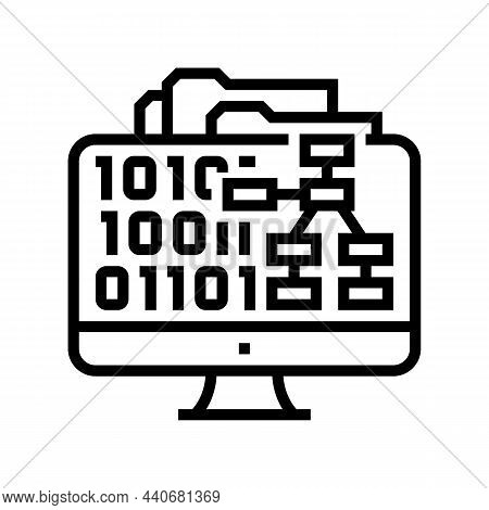System Software Line Icon Vector. System Software Sign. Isolated Contour Symbol Black Illustration