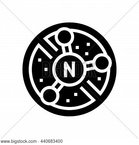 Nitrate Free Cosmetic Glyph Icon Vector. Nitrate Free Cosmetic Sign. Isolated Contour Symbol Black I