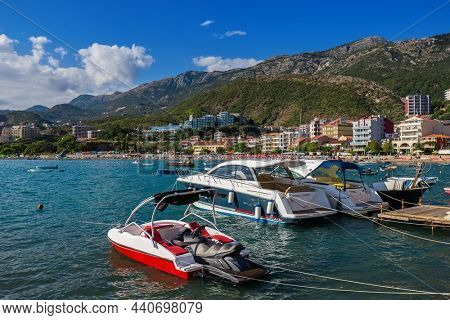 Resort Rafailovici - Montenegro - architecture and nature background