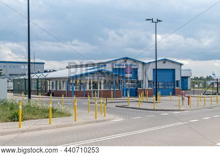 Gdansk, Poland - August 4, 2021: Entrance Gate To Lech Walesa Airport Gdn.