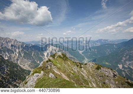 Beautiful Mountain Trail Monte Montusel In Friuli-venezia Giulia, Italy