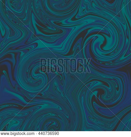 Seamless Twirly Swirly Abstract Liquid Marble Surface Pattern Design For Print