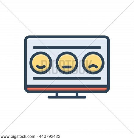 Color Illustration Icon For Feedback-form Inquiry Survey Layout Definitely Absolutely Fully Altogeth