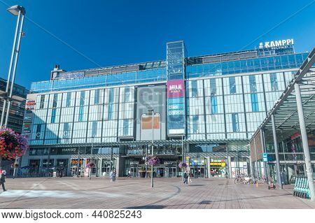 Helsinki, Finland - August 5, 2021: Kamppi Center, Complex In The Kamppi District In The Centre Of H