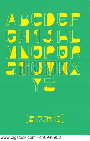 Typeface With Uppercase And Special Characters In Distorted Visuals And Bright Colors. Inspired By P