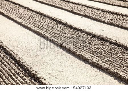 Lines In Zen Sand Garden