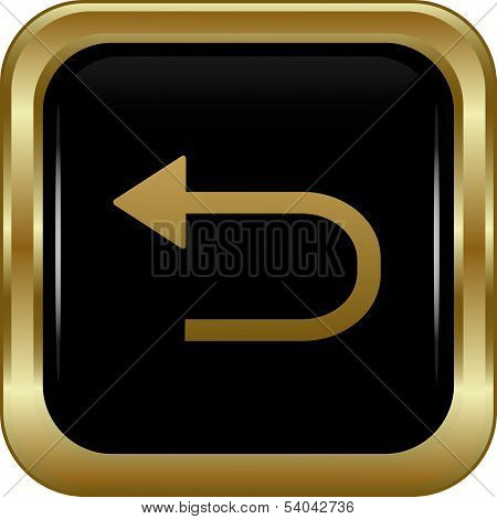 Black Gold Return Button.