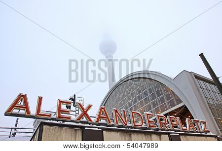 Building Of Alexanderplatz Railway Station In Berlin