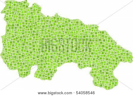 Isolated map of La Rioja