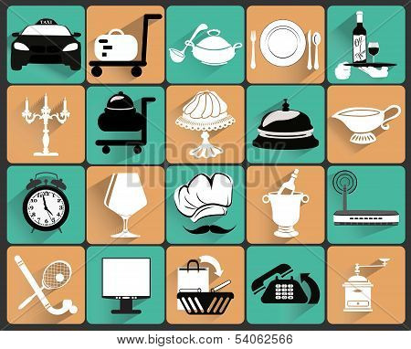 Hotel service icons