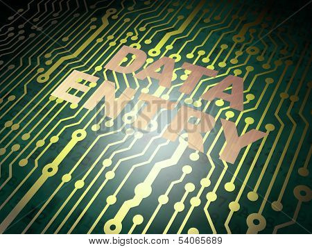 Data concept: circuit board with Data Entry