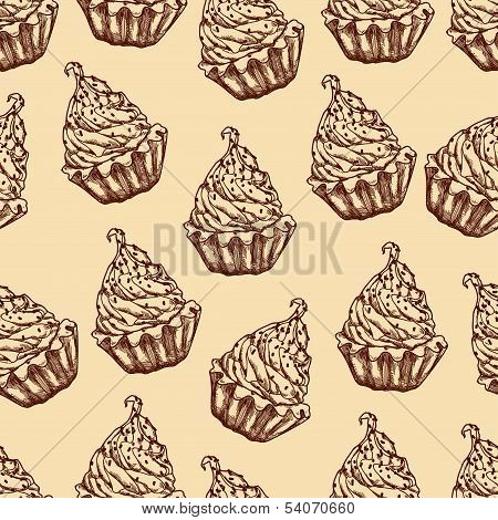 Colored Background With Coffee Cake