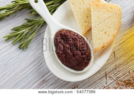 Tapenade. Appetizer From Olives.