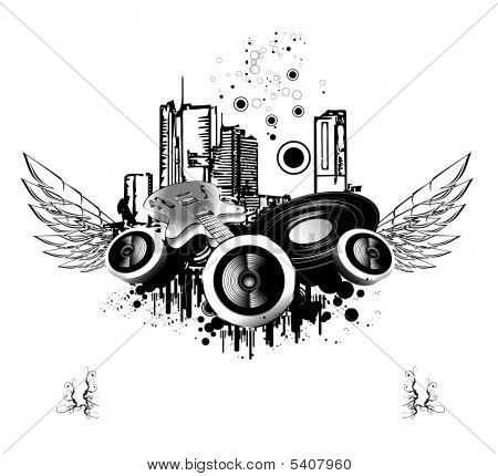 Urbano de discoteca de fondo con colores de alto contraste