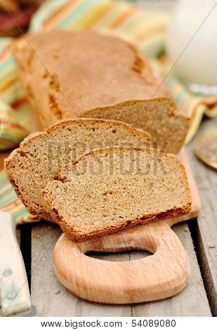 Sliced Loaf Of Swedish Non-yeasted Rye Bread