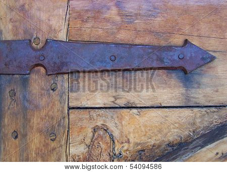 Rustic Hand Forged Iron Arrow Hinge
