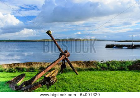 Old And Rusty Anchor From Warship
