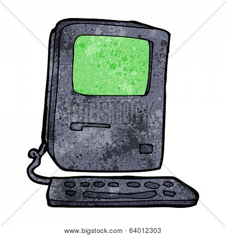 cartoon old computer