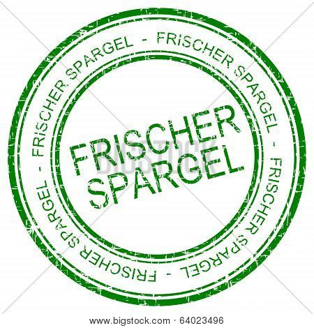 fresh asparagus rubber stamp - in german